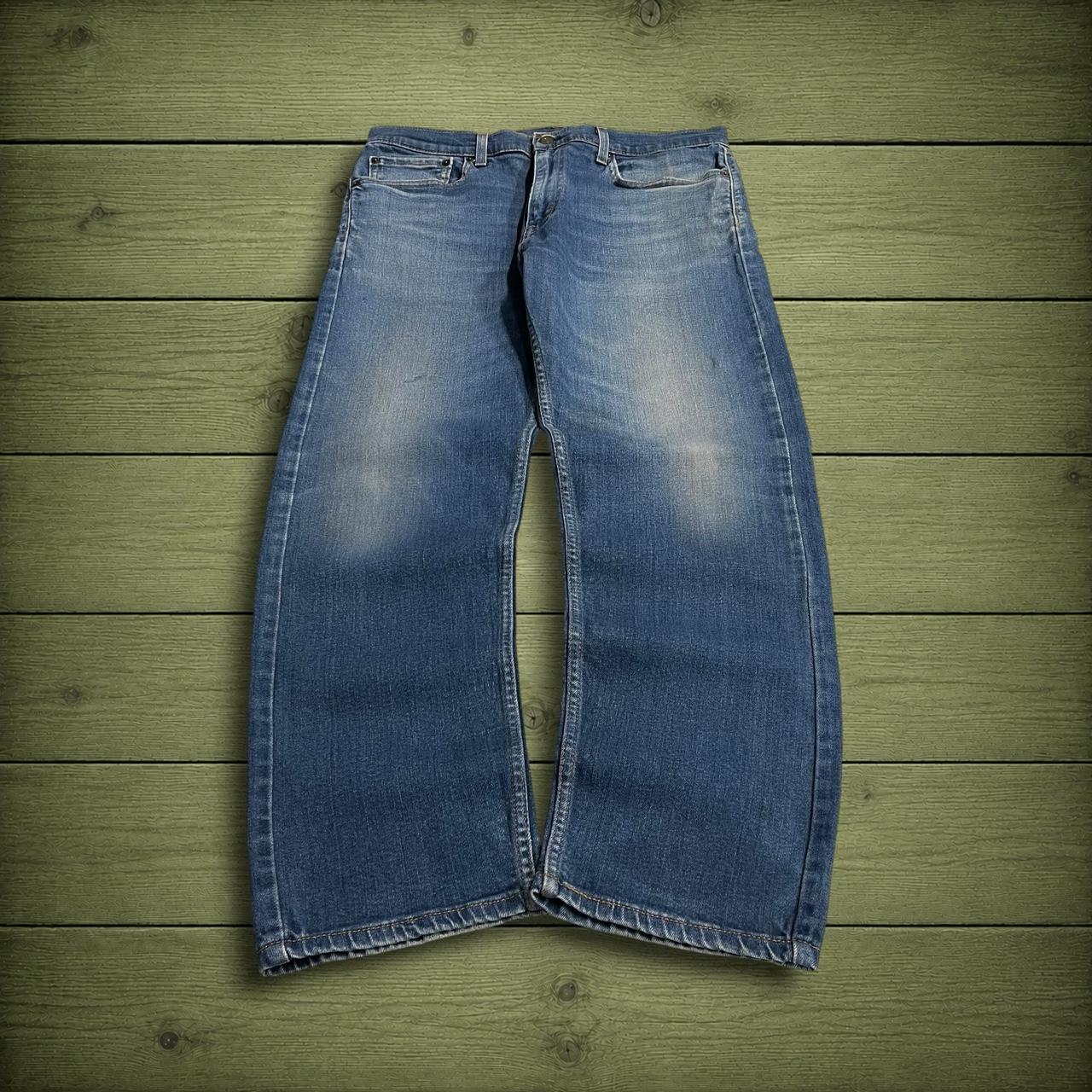 Y2K levi’s 505 jeans W36L30 straight leg washed blue Straight fit 5 pocket pants red tab logo