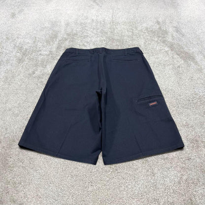 Y2k baggy Dickies W34 chino shorts skater style navy