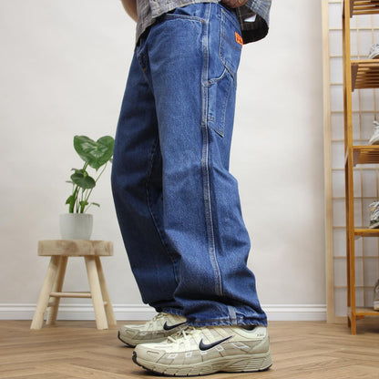 Vintage Wrangler carpenter jeans y2k Loose fit FR denim utility workwear skate trousers