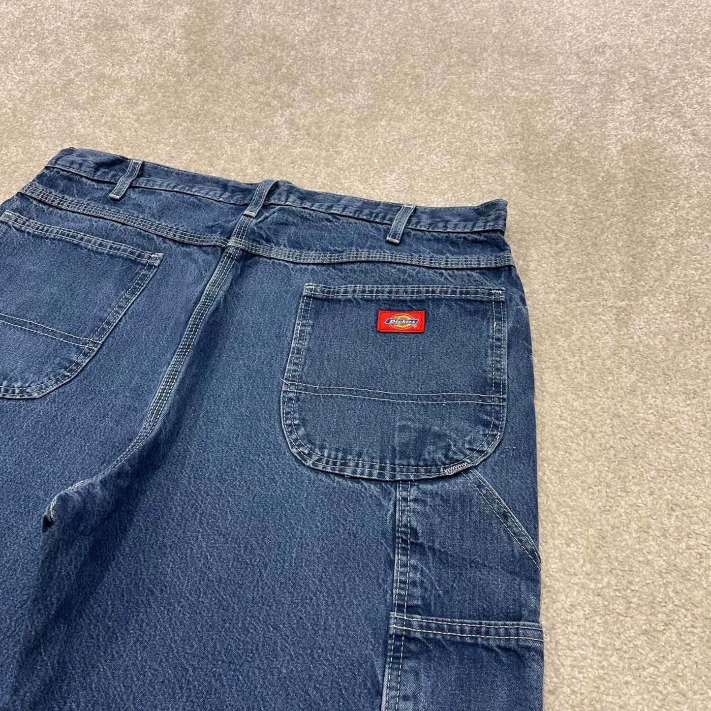 Y2k baggy Dickies shorts skater style blue Loose leg denim summer festival shorts