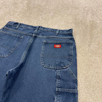 Y2k baggy Dickies shorts skater style blue Loose leg denim summer festival shorts