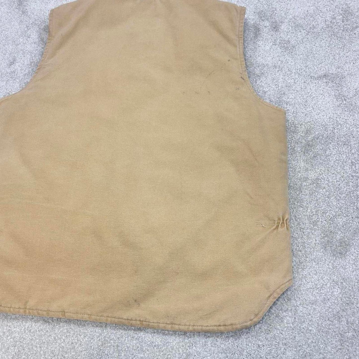 Vintage cream Carhartt gilet X-Large canvas technical vest 90s skater style workwear