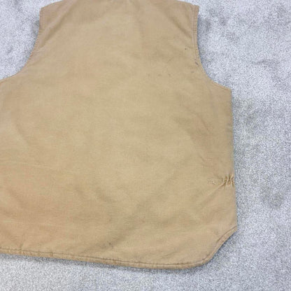 Vintage cream Carhartt gilet X-Large canvas technical vest 90s skater style workwear