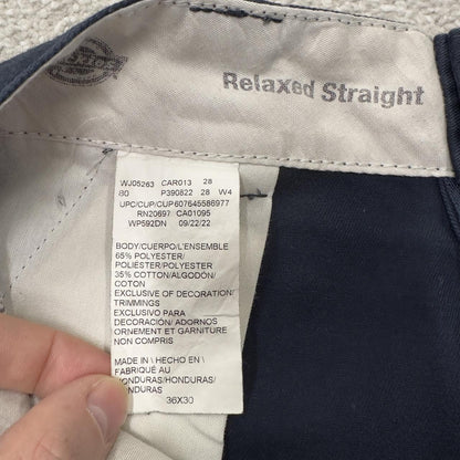 Dickies cargo pants y2k relaxed navy Loose leg twill chino style utility workwear pants