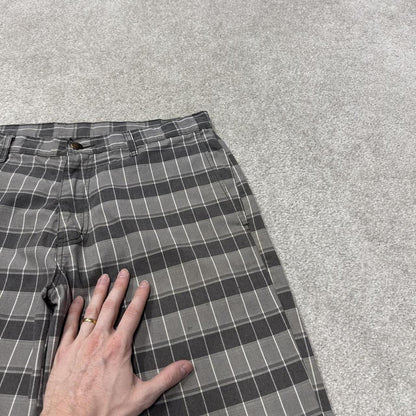 Dickies checkered chino shorts carpenter grey Chino skater / surf shorts loose fit festival