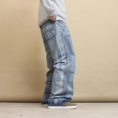 Blue Azzure baggy skate jeans W34 L34 loose denim 90s style skater jeans