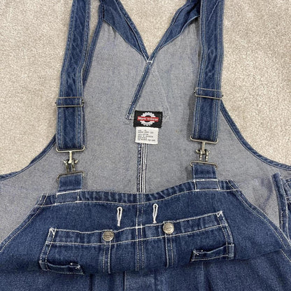 Baggy denim dungarees vintage XL overalls blue Work'n Gear workwear bib & brace farmer
