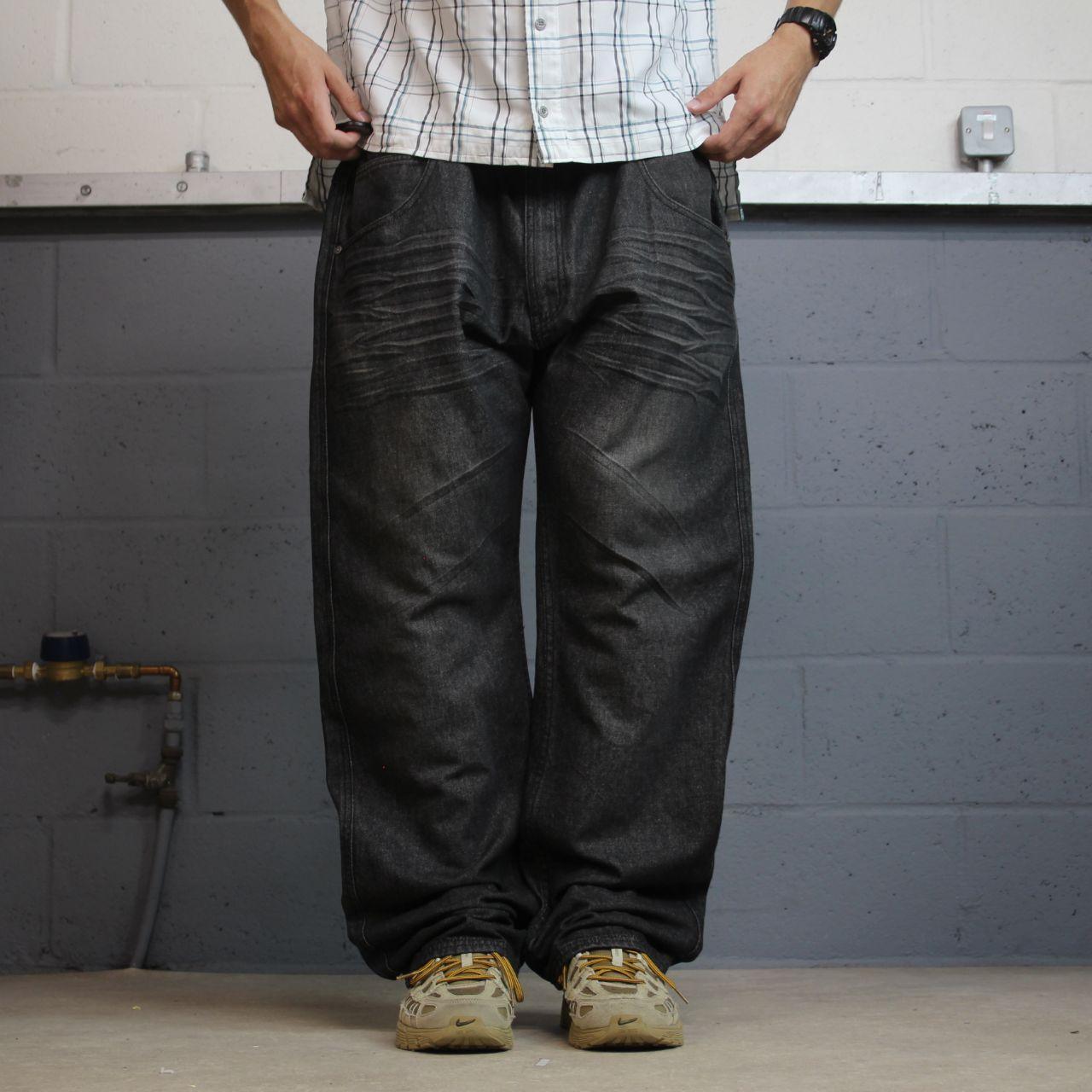 Y2K RK Icon jeans W42L32 faded black denim