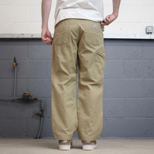 Tan Carhartt carpenter pants W36L28 relaxed 90s style skater loose leg cargos patch logo