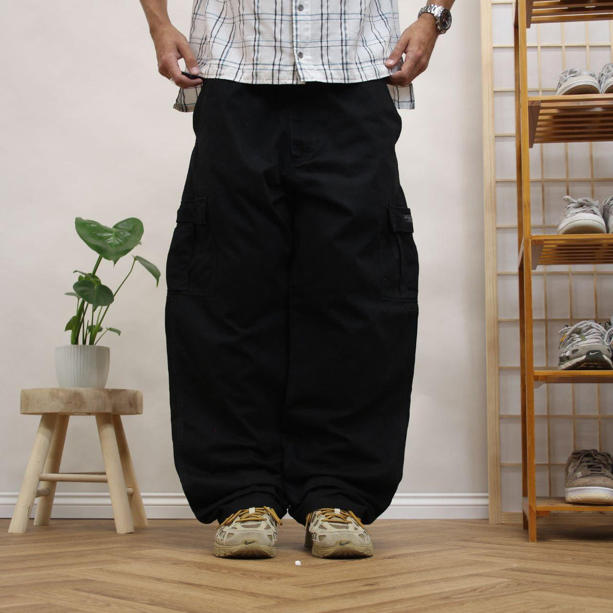 Y2K Wrangler baggy cargo pants Wide leg utility workwear skater trousers