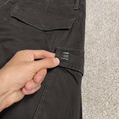Y2K G-Star Raw cargo pants relaxed dark grey Comfy slim tapered style utility trousers