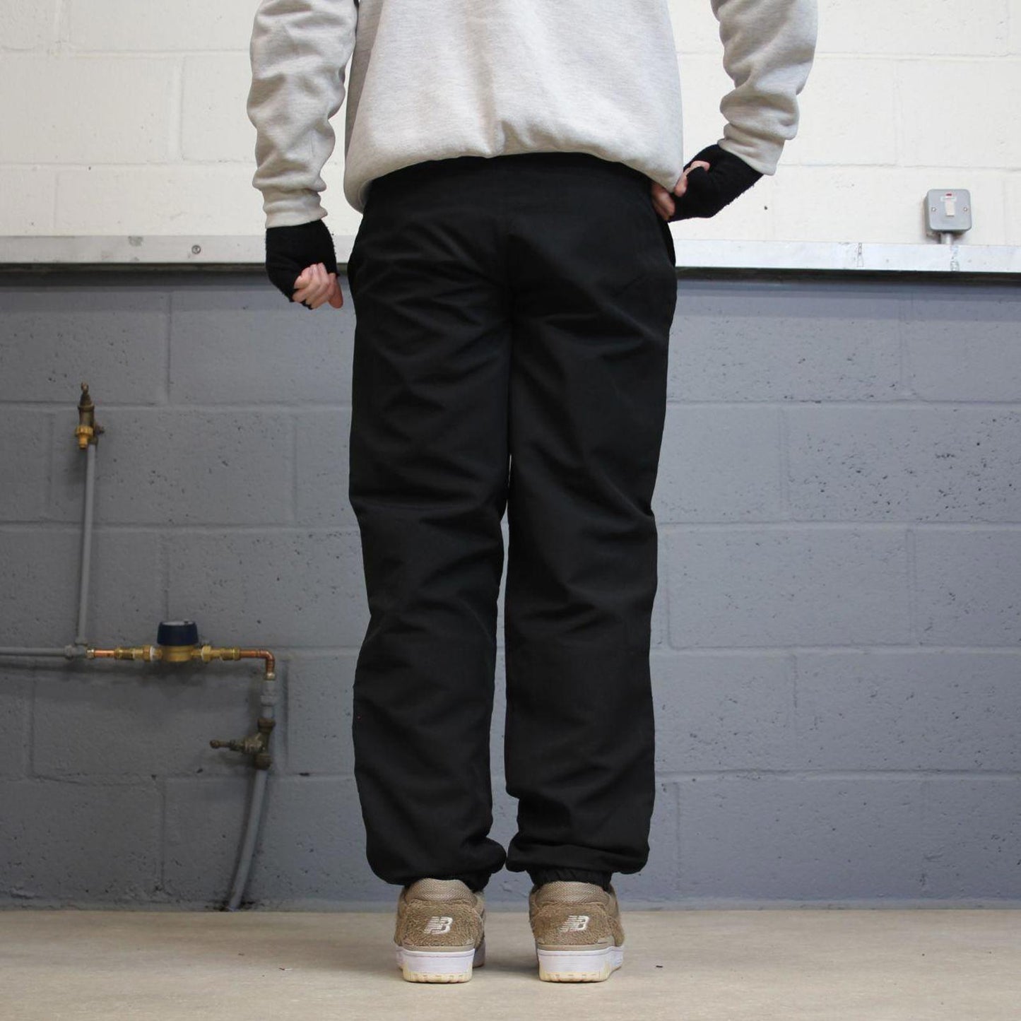 Y2k Adidas tracksuit bottoms black Small mens loose 00s joggers embroidered trackies sporty style