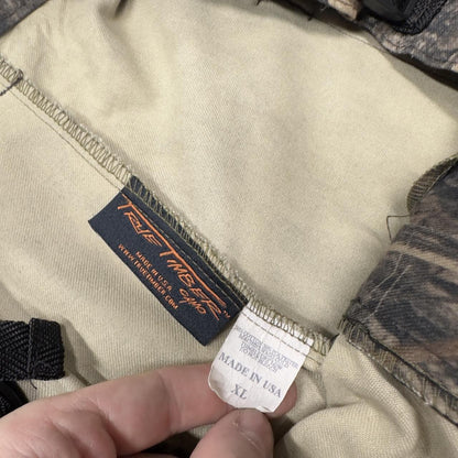 Vintage baggy camo cargo pants brown Loose leg True Timber camouflage Y2K hunting trousers