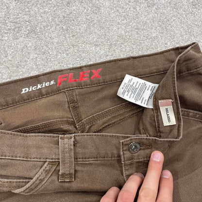 Y2K baggy Dickies double knee work pants brown Canvas skater style cargo carpenter jeans