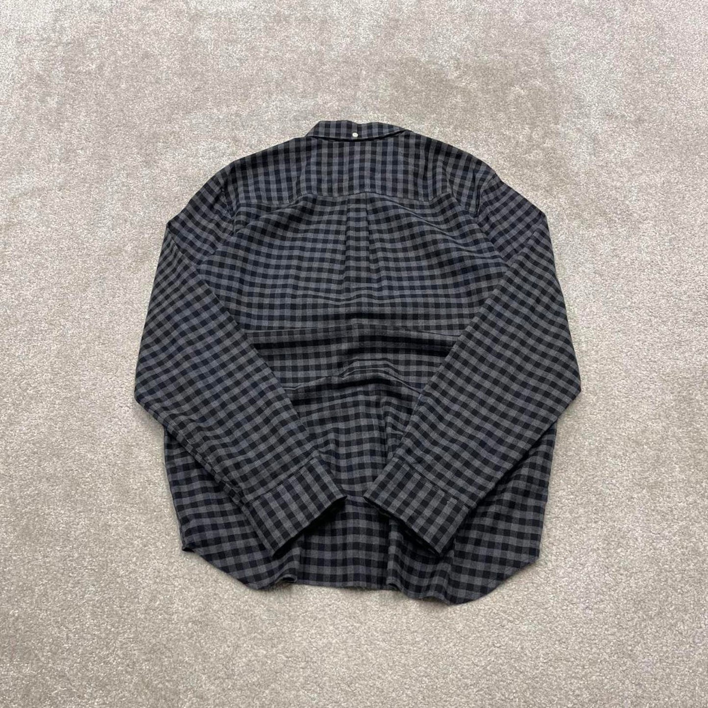 Checkered plaid flannel shirt autumnal XL grey Flint & Tinder men's long sleeve button up y2k style