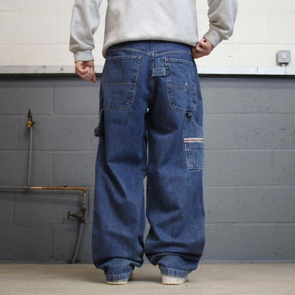 Vintage baggy Paco carpenter jeans 90s skater style W34L31 blue loose denim cargos
