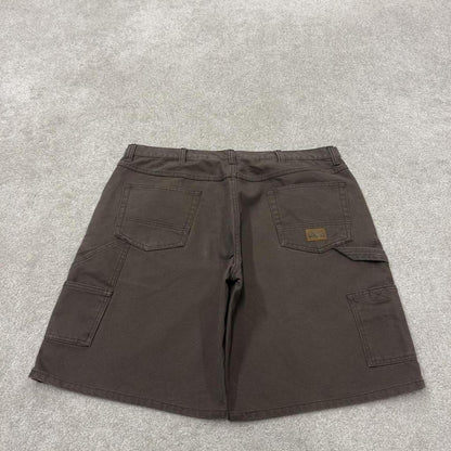 Baggy carpenter shorts canvas cargo brown Big Smith skater style surf jorts