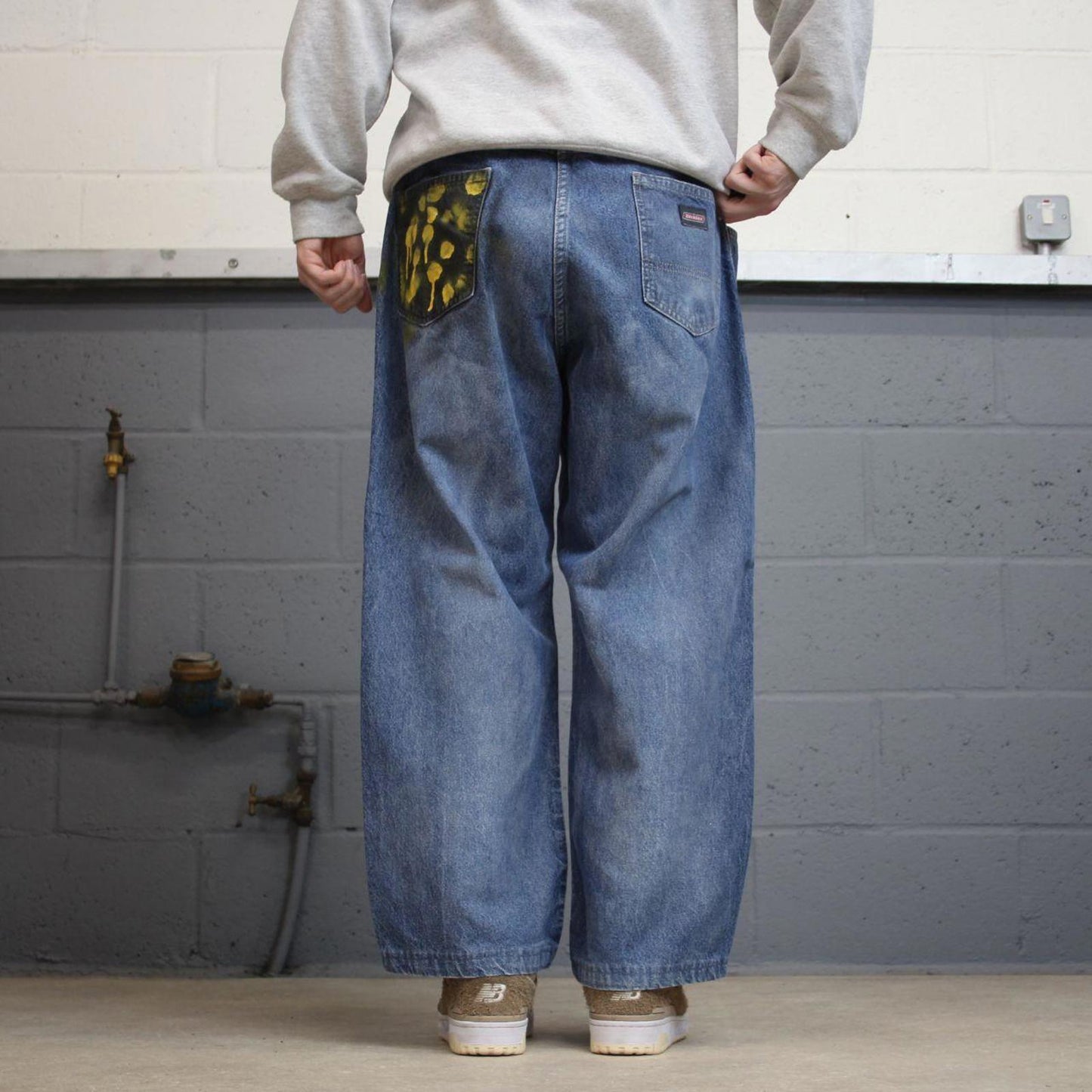 Vintage Dickies jeans loose y2k W38L27 blue denim 90s skater style 5 pocket pants