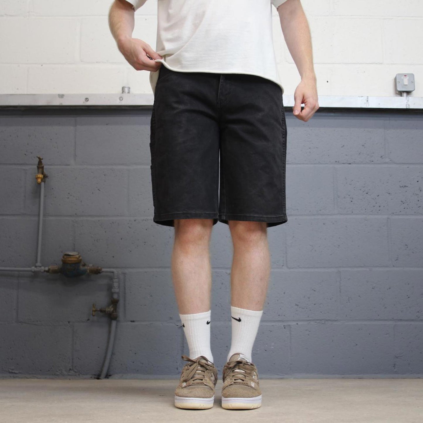 Black Dickies carpenter jorts W30