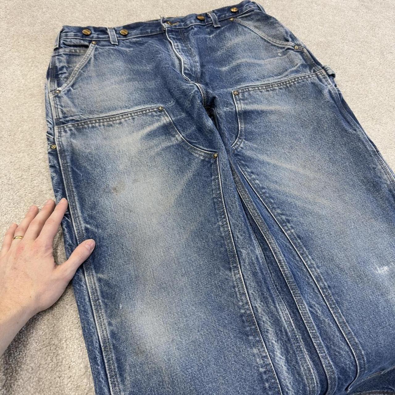 Carhartt double knee carpenter jeans denim blue Dungaree fit 100% cotton thick skater pants