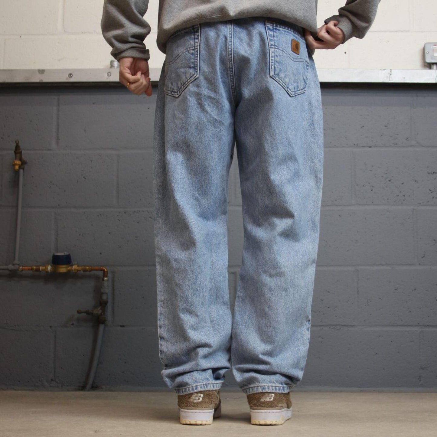 Y2K Carhartt work jeans blue Loose 100% cotton denim skate style work pants