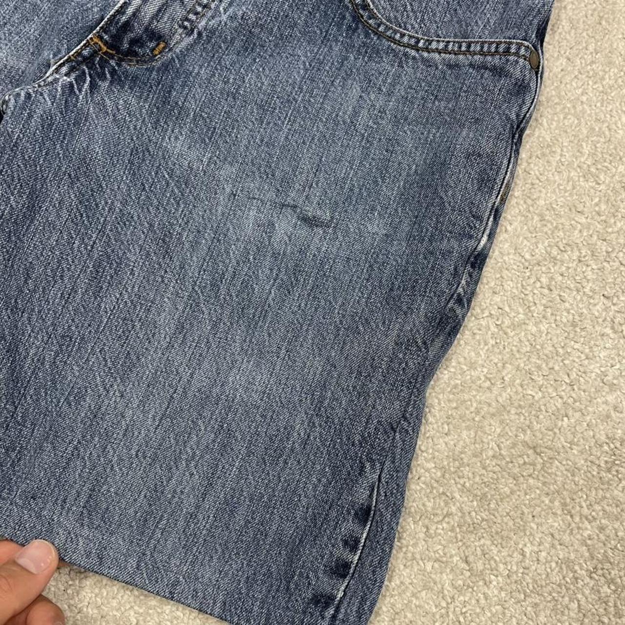 Carhartt denim shorts y2k faded blue Loose skater style work jorts