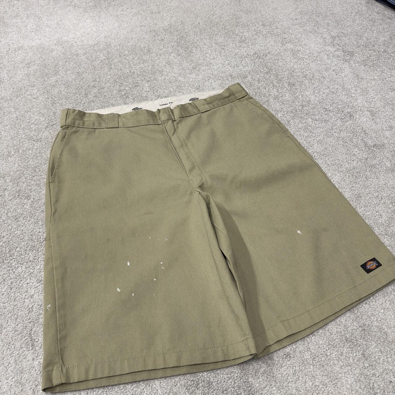 Dickies extra baggy carpenter shorts khaki Chino skater shorts long wide leg surf style