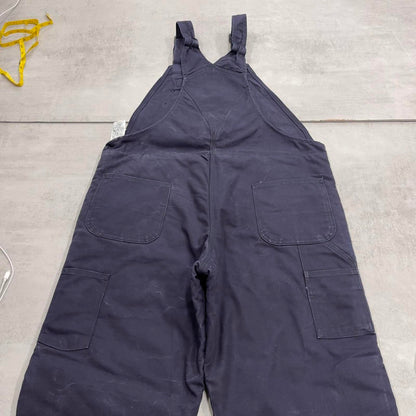 Carhartt FR overalls W36 L28 navy baggy canvas padded carpenter dungarees