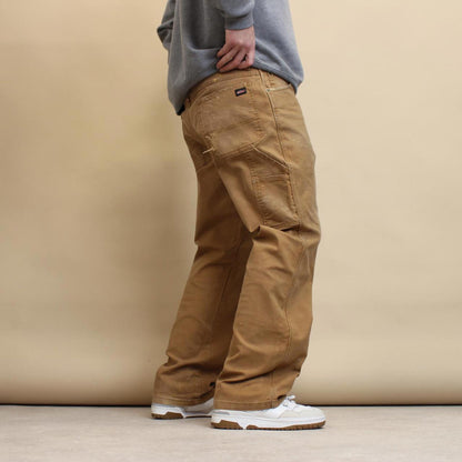 Tan Dickies carpenter jeans W38L32 loose canvas cargo skater pants