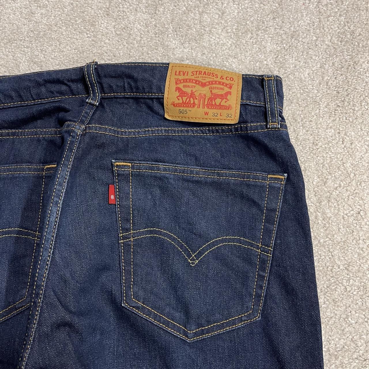 Levi's 505 straight fit jeans y2k blue Regular straight leg denim pants red tab logo