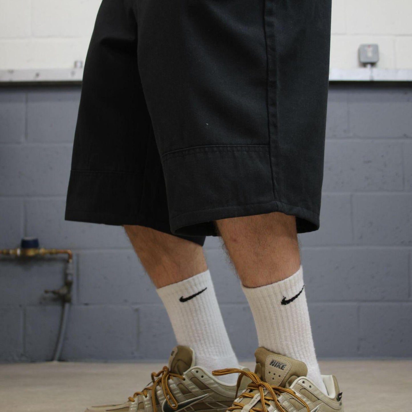 Dickies carpenter shorts loose black Twill chino style skate long leg shorts