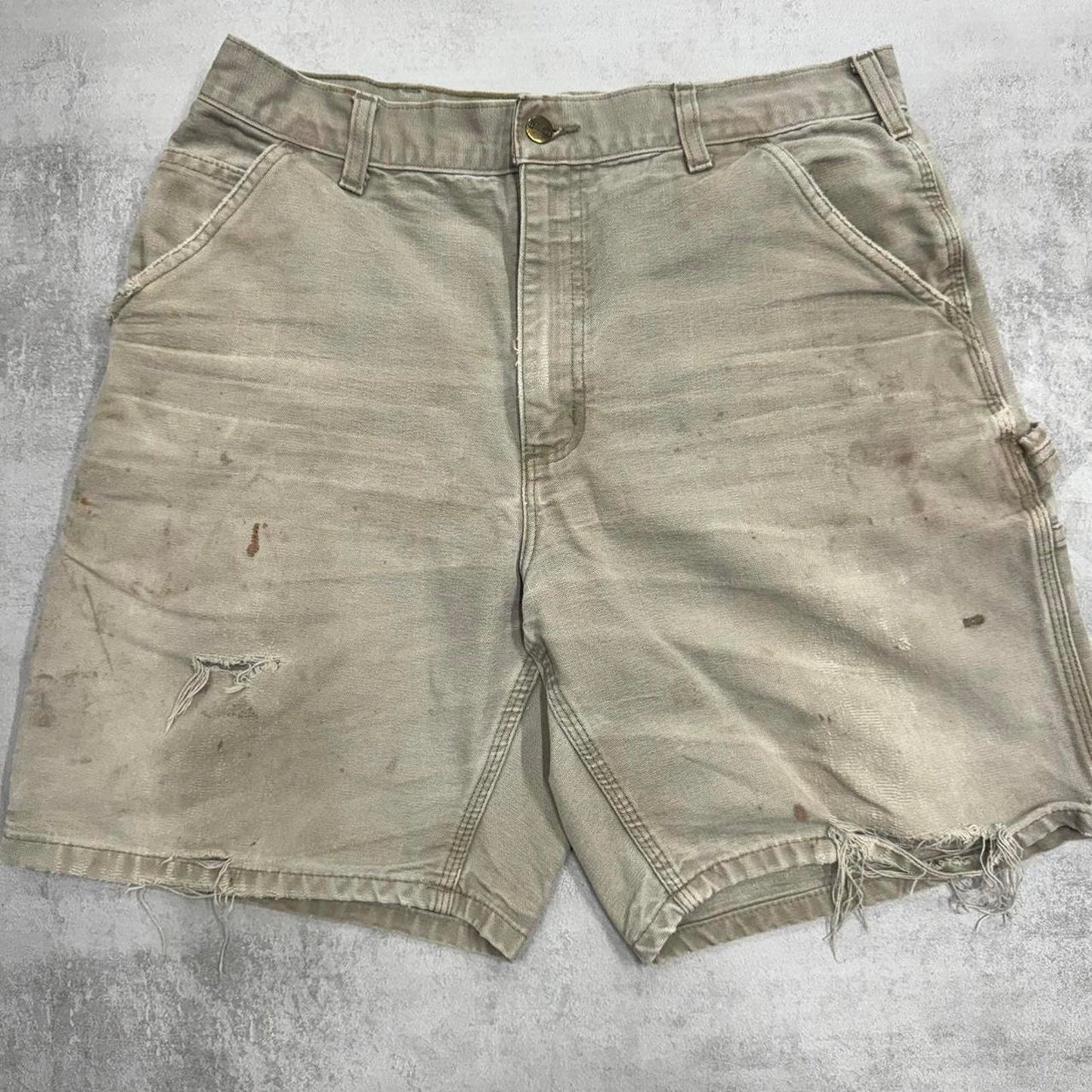 Stone Carhartt carpenter shorts 33