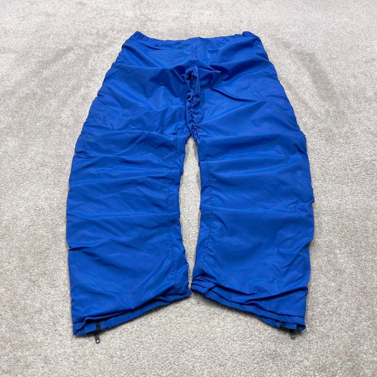 Blue Patagonia tracksuit bottoms Large y2k style technical fleece lined hiking trousers outdoors