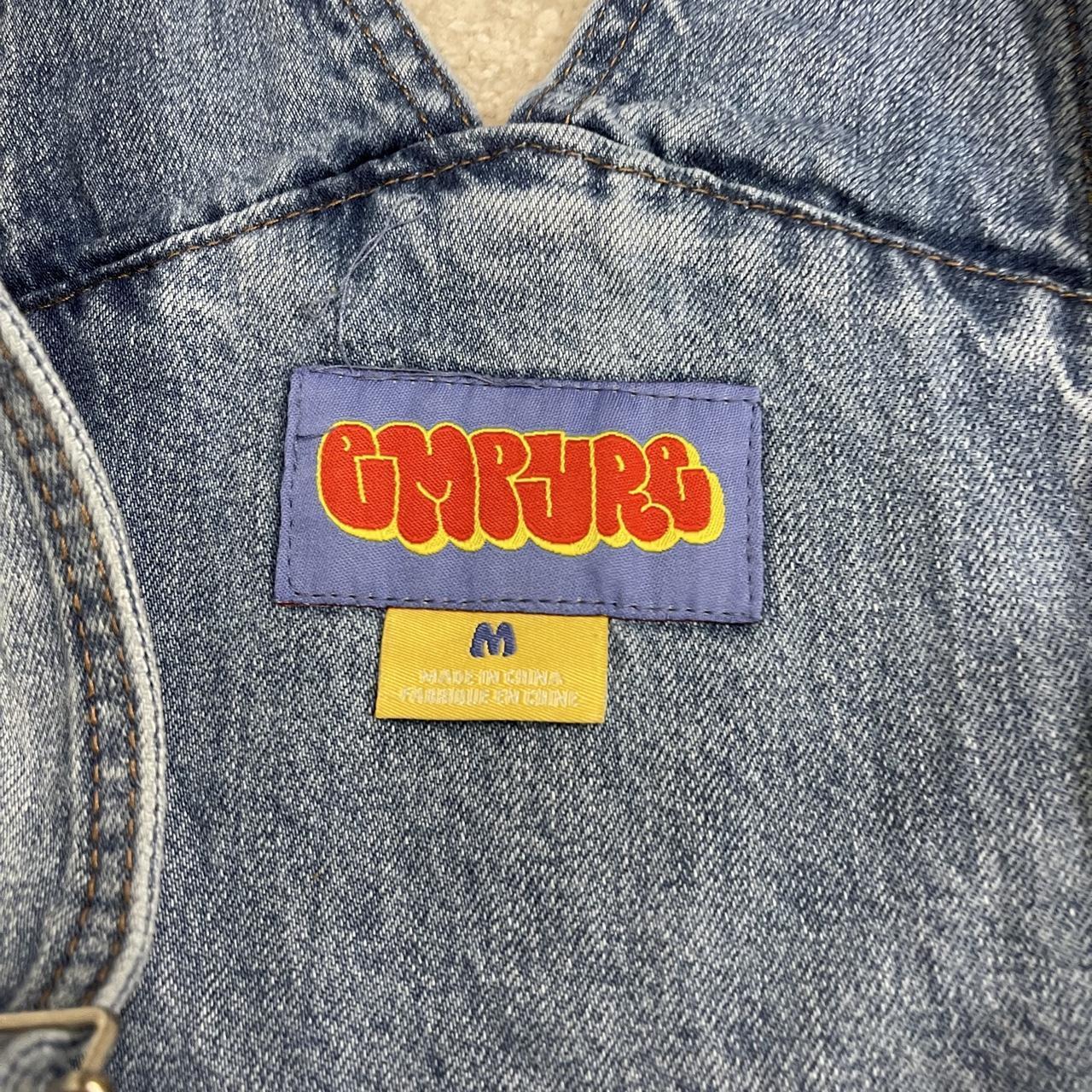 Empyre baggy denim dungarees y2k blue overalls Loose embroidered dungarees adjustable straps