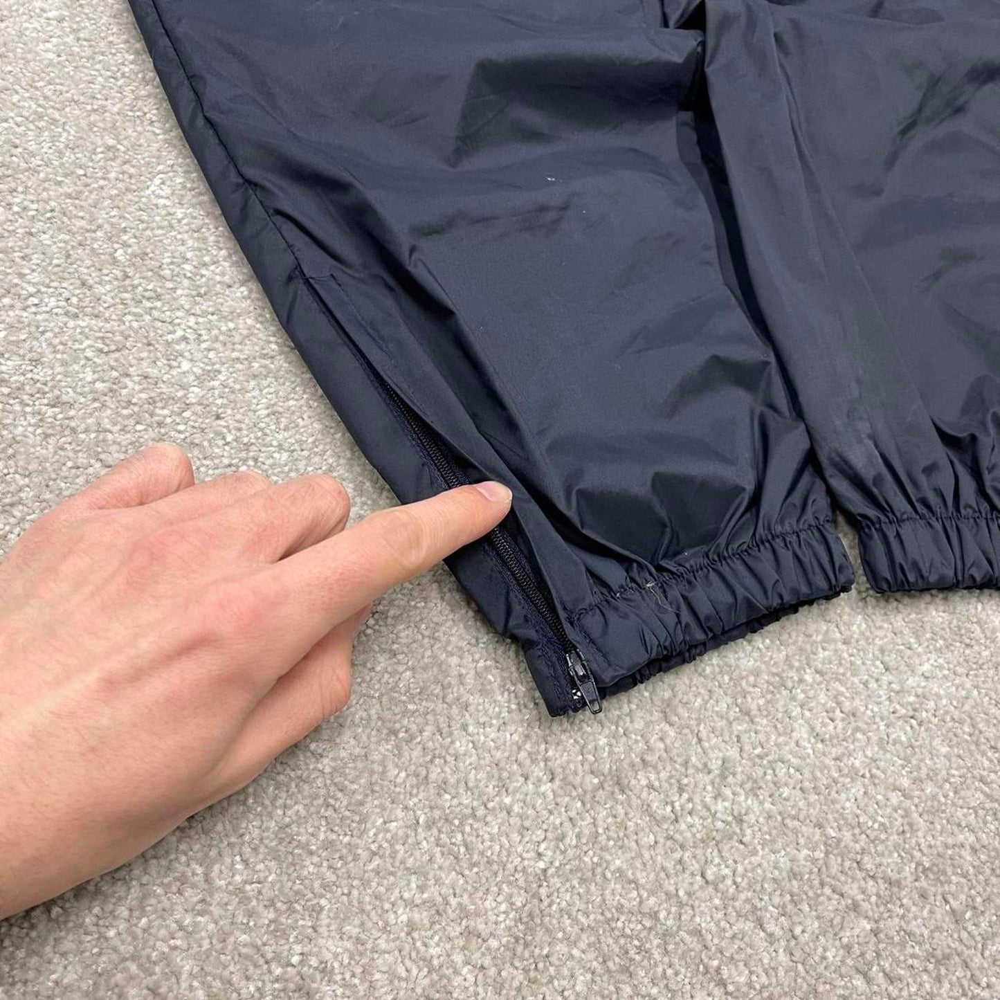 Vintage y2k Puma tracksuit bottoms navy Loose embroidered track pants ankle zips