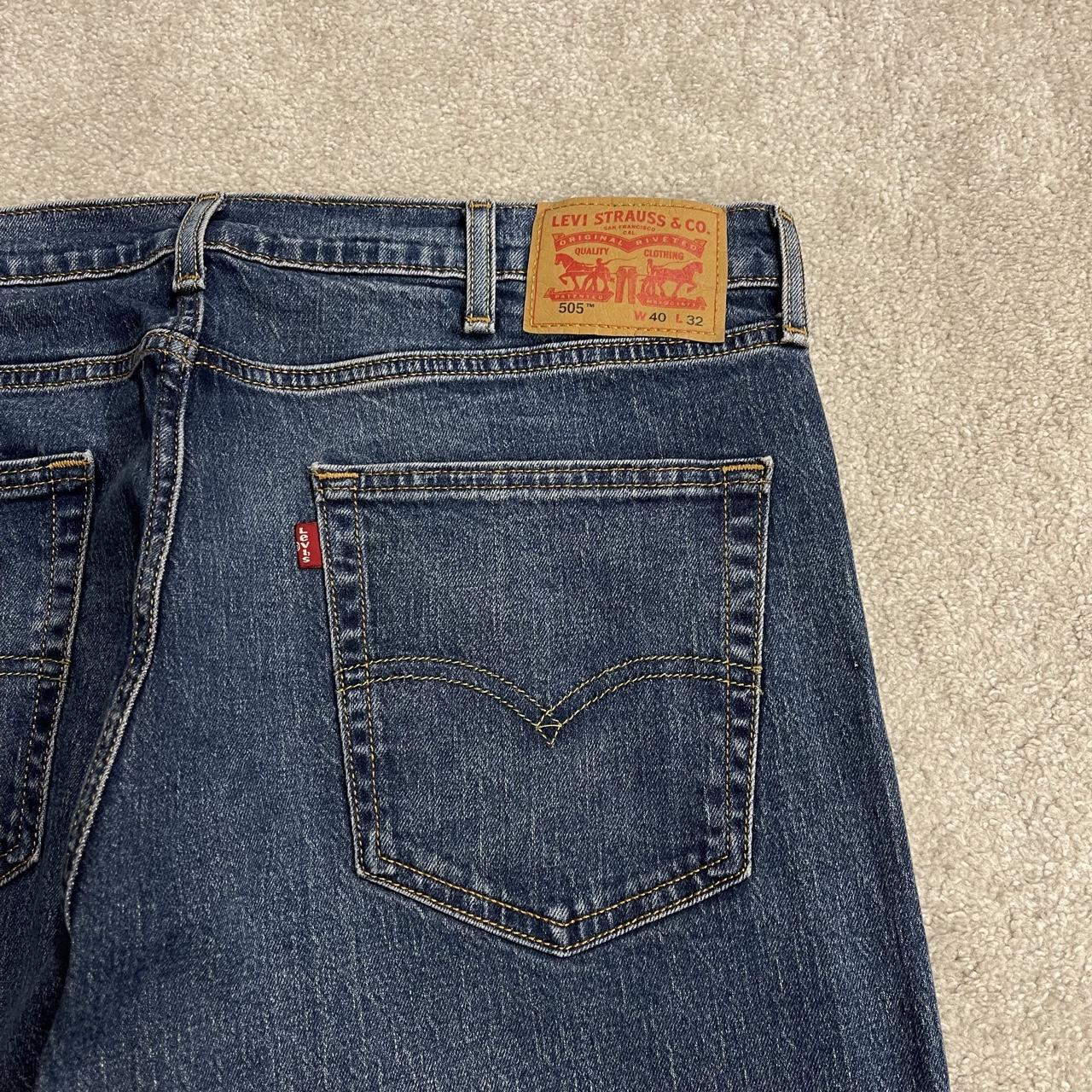 Levi's 505 straight fit jeans y2k blue Regular straight leg denim pants red tab logo