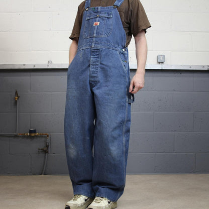 Vintage dungarees denim overalls blue Red Kap workwear bib & brace utility