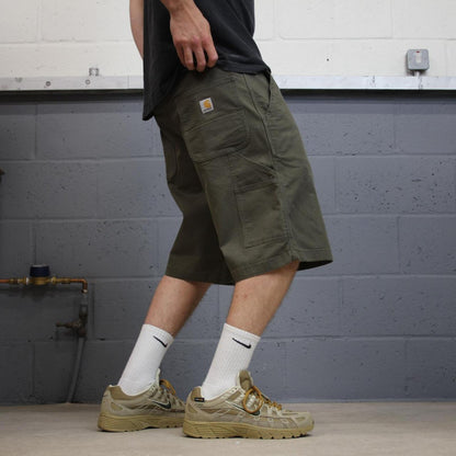 Carhartt baggy cargo shorts carpenter green Relaxed fit canvas skater style work shorts