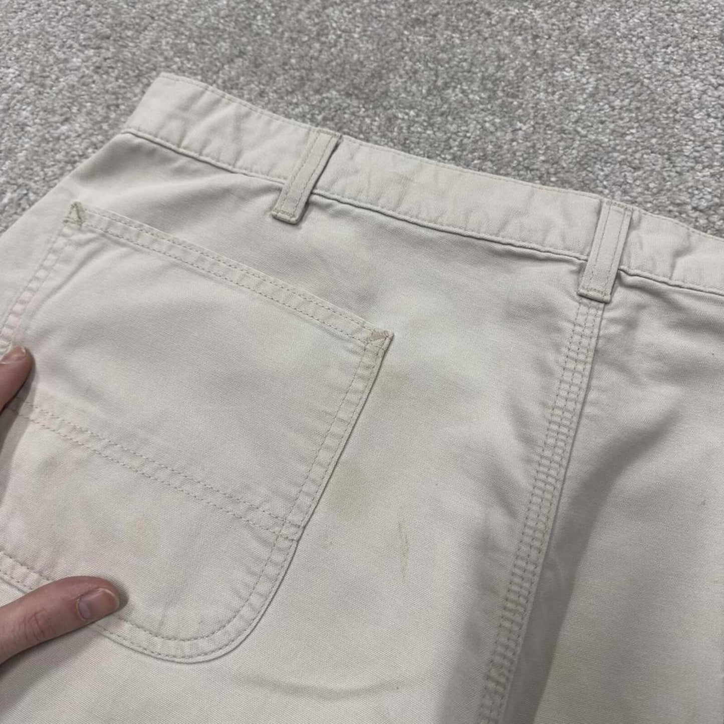 Carhartt carpenter shorts loose workwear beige Canvasy original fit skate style shorts