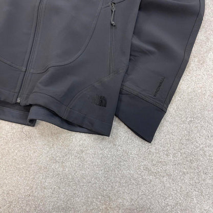 North Face technical jacket M women's black grey TNF Windwall y2k style autumn windbreaker