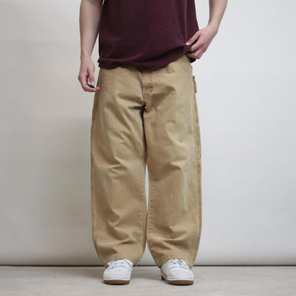 Dickies carpenter jeans W40 L29 Tan wide leg baggy canvas skate pants