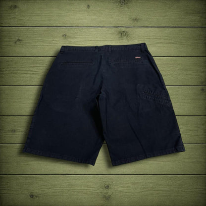 Y2K Dickies utility shorts W32 black Loose lightweight summer carpenter shorts with patch logo