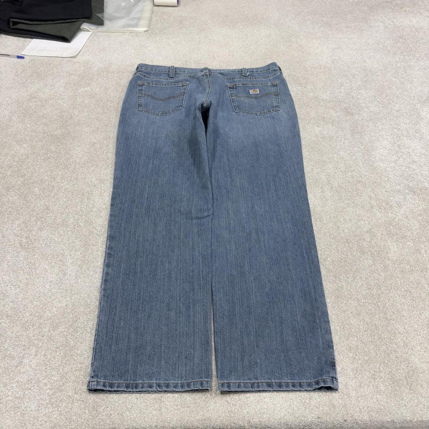 Y2K vintage Carhartt workwear jeans blue Loose straight leg denim skate style work pants