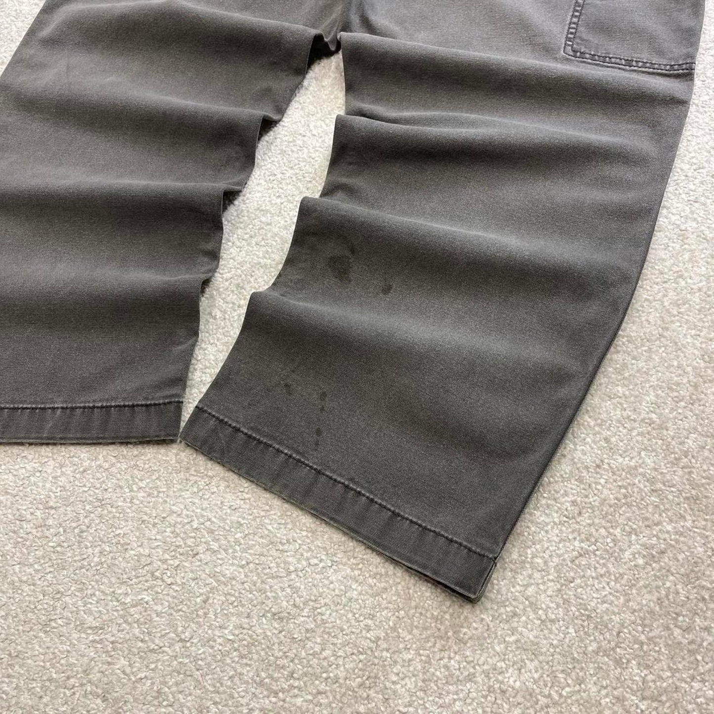 Grey Carhartt carpenter jeans W38L26 relaxed fit canvas 90s skater style work cargos