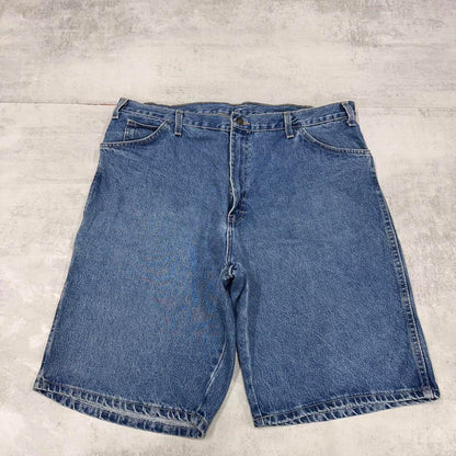 Mens baggy Dickies carpenter Jorts W38 blue loose denim 90s style cargo skater shorts