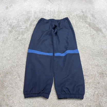 Adidas trackies 14 loose navy y2k style joggers adjustable stripe detail track pants