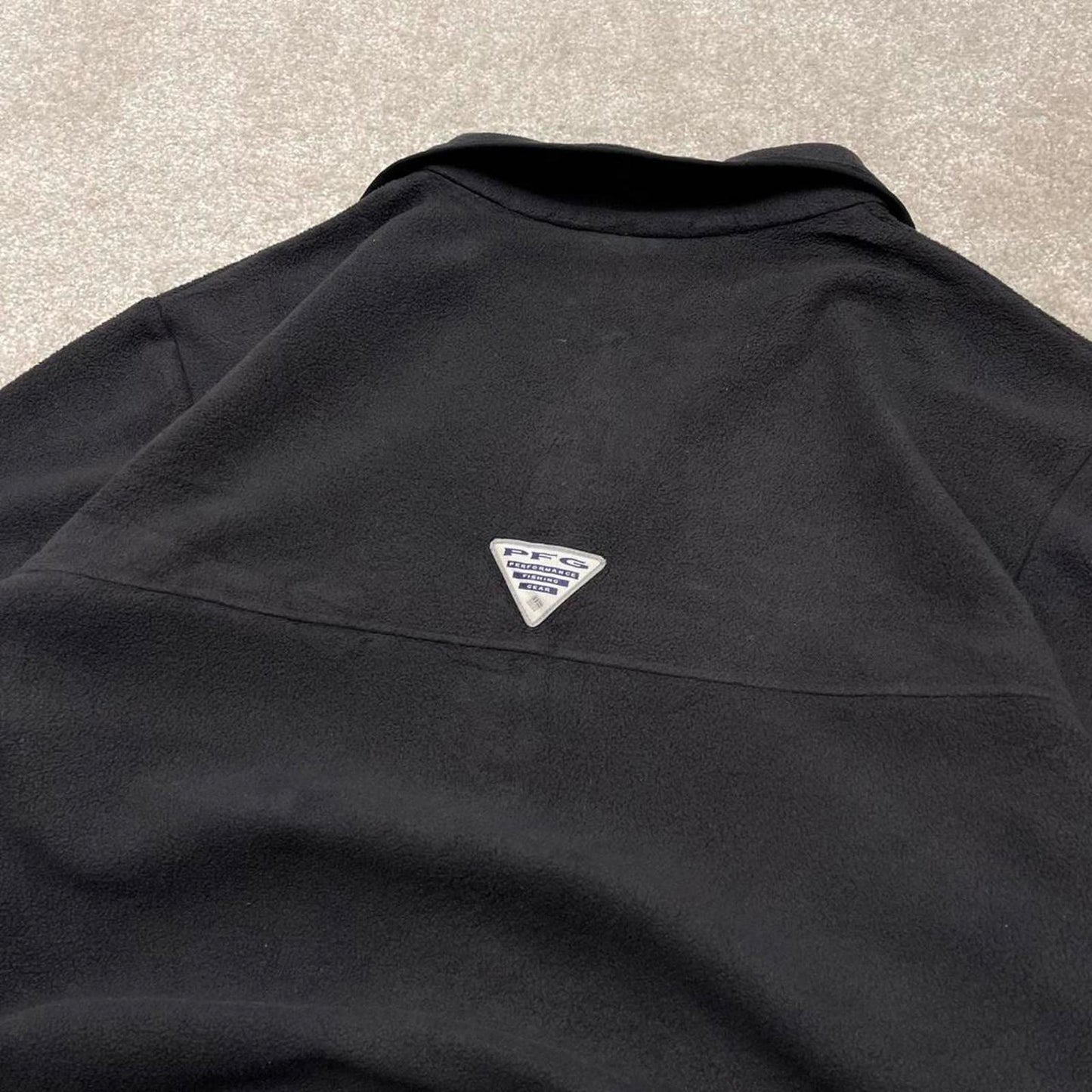00s Columbia technical fleece L men's black snap t y2k style autumn pullover
