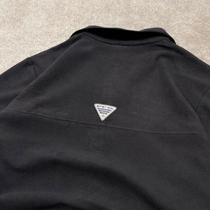 00s Columbia technical fleece L men's black snap t y2k style autumn pullover