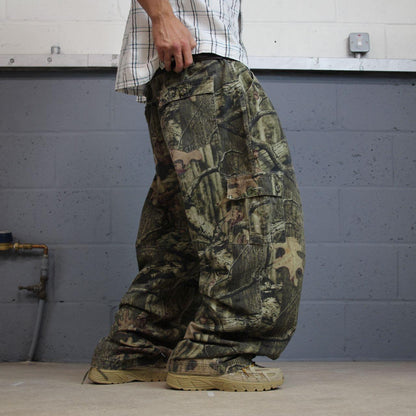 Wide leg baggy Russell outdoors camo cargo pants Y2K khaki outdoors hunting utility trousers