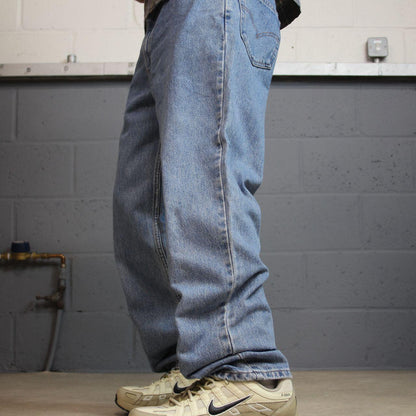 Levi’s 550 relaxed jeans y2k W34L32 blue straight leg denim red tab logo pants